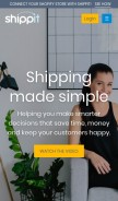 How shippit.com looks like on a mobile device such as an iPhone.