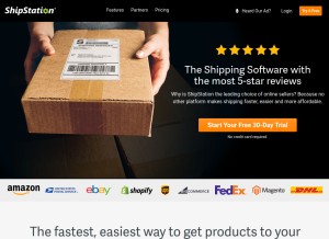 How shipstation.com looks like on a tablet such as an iPad.