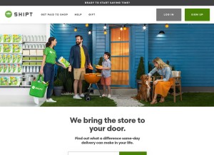 How shipt.com looks like on a tablet such as an iPad.