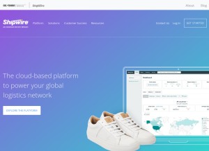 How shipwire.com looks like on a tablet such as an iPad.