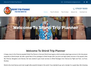 How shirditripplanner.in looks like on a tablet such as an iPad.