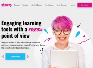 How shmoop.com looks like on a tablet such as an iPad.