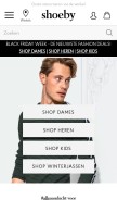 How shoeby.nl looks like on a mobile device such as an iPhone.