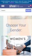 How shoeline.com looks like on a mobile device such as an iPhone.