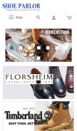 How shoeparlor.com looks like on a mobile device such as an iPhone.