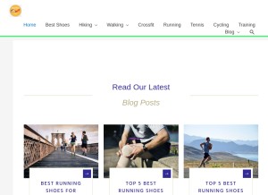How shoescaretotal.com looks like on a tablet such as an iPad.