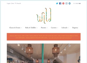 How shop-thewild.com looks like on a tablet such as an iPad.