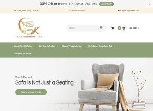 How shop.gkwretail.com looks like on a tablet such as an iPad.