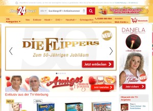 How shop24direct.de looks like on a tablet such as an iPad.