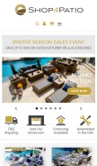 How shop4patio.com looks like on a mobile device such as an iPhone.