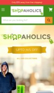 How shopaholicsonly.co looks like on a mobile device such as an iPhone.