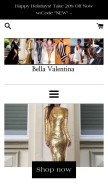 How shopbellavalentina.com looks like on a mobile device such as an iPhone.