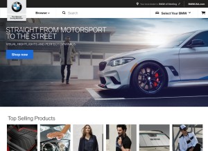 How shopbmwusa.com looks like on a tablet such as an iPad.