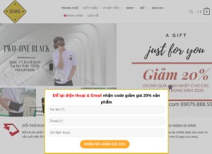 How shopdahieu.com looks like on a tablet such as an iPad.