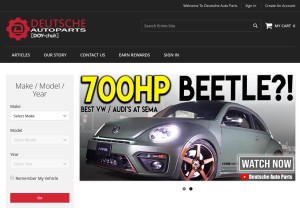 How shopdap.com looks like on a tablet such as an iPad.