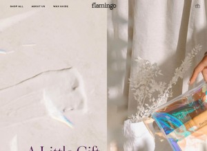 How shopflamingo.com looks like on a tablet such as an iPad.