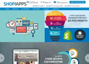How shopiapps.in looks like on a tablet such as an iPad.