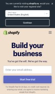 How shopify.ca looks like on a mobile device such as an iPhone.