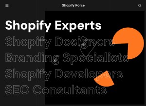 How shopifyforce.com looks like on a tablet such as an iPad.