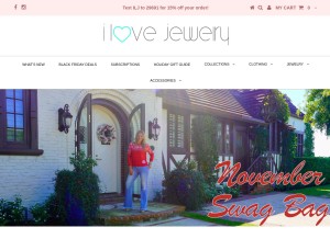 How shopilovejewelry.com looks like on a tablet such as an iPad.