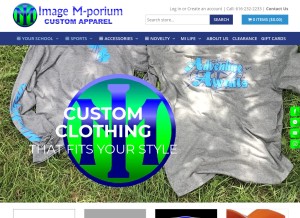 How shopimagemporium.com looks like on a tablet such as an iPad.