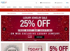 How shoplc.com looks like on a tablet such as an iPad.