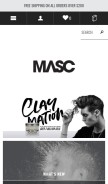How shopmasc.com looks like on a mobile device such as an iPhone.