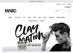 How shopmasc.com looks like on a tablet such as an iPad.