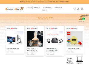 How shoppers-kart.com looks like on a tablet such as an iPad.