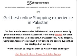 How shoppersstop.pk looks like on a tablet such as an iPad.
