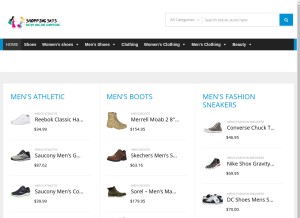 How shoppingskys.com looks like on a tablet such as an iPad.