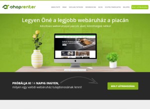 How shoprenter.hu looks like on a tablet such as an iPad.