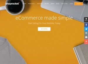 How shoprocket.co looks like on a tablet such as an iPad.