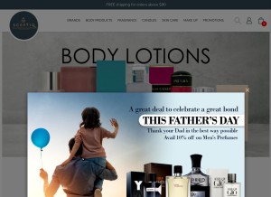 How shopscentiq.com looks like on a tablet such as an iPad.