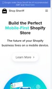 How shopsheriff.com looks like on a mobile device such as an iPhone.