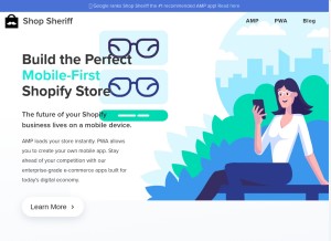 How shopsheriff.com looks like on a tablet such as an iPad.