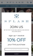 How shopsplash.com looks like on a mobile device such as an iPhone.