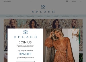 How shopsplash.com looks like on a tablet such as an iPad.