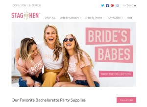 How shopstagandhen.com looks like on a tablet such as an iPad.