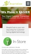 How shoptocook.com looks like on a mobile device such as an iPhone.