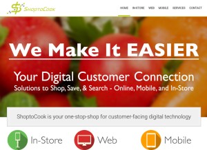 How shoptocook.com looks like on a tablet such as an iPad.