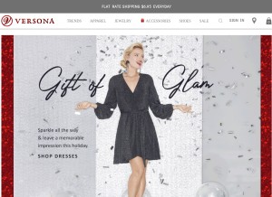 How shopversona.com looks like on a tablet such as an iPad.