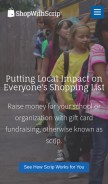 How shopwithscrip.com looks like on a mobile device such as an iPhone.