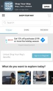 How shopyourway.com looks like on a mobile device such as an iPhone.