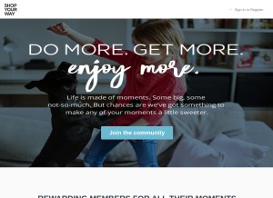 How shopyourway.com looks like on a tablet such as an iPad.