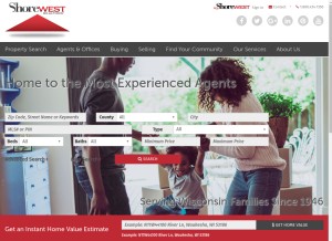 How shorewest.com looks like on a tablet such as an iPad.