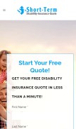 How short-term-disability-insurance.com looks like on a mobile device such as an iPhone.