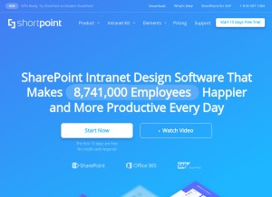 How shortpoint.com looks like on a tablet such as an iPad.