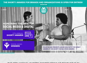 How shorty.com looks like on a tablet such as an iPad.