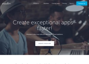 How shoutem.com looks like on a tablet such as an iPad.